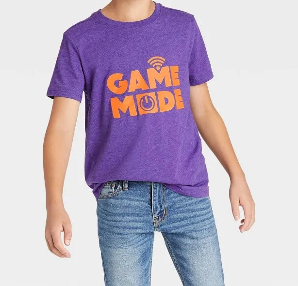 Boy's Game Mode Graphic Short Sleeve T-Shirt