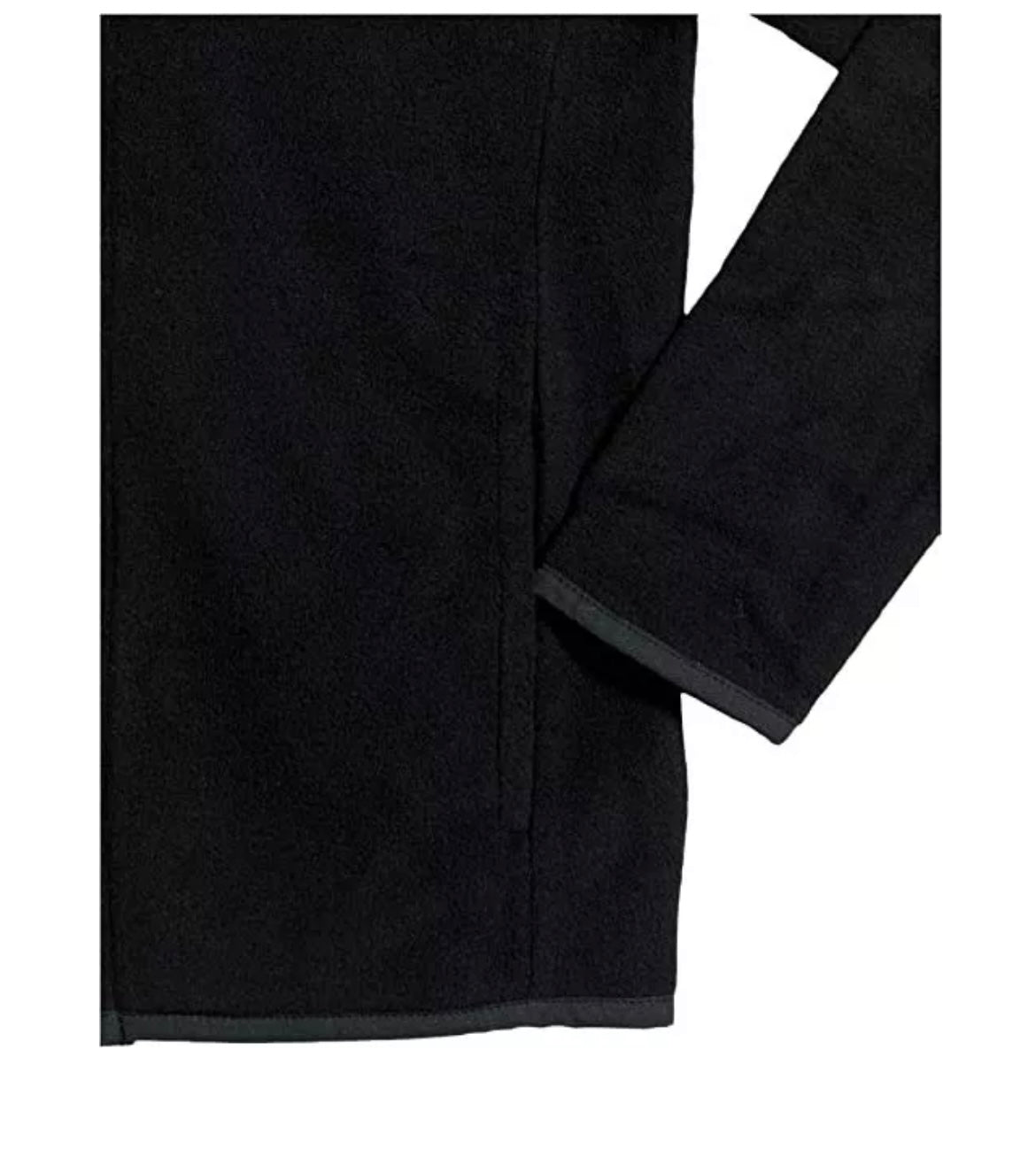 Boys' Polar Fleece Full-Zip Mock Jacket, Black, 6-7 Years