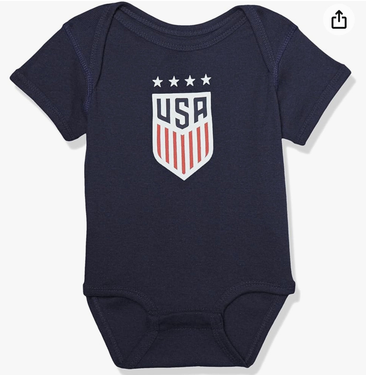 USA National Team Name & Number Onsie, Navy, 0-3 Months, Smith Sophia