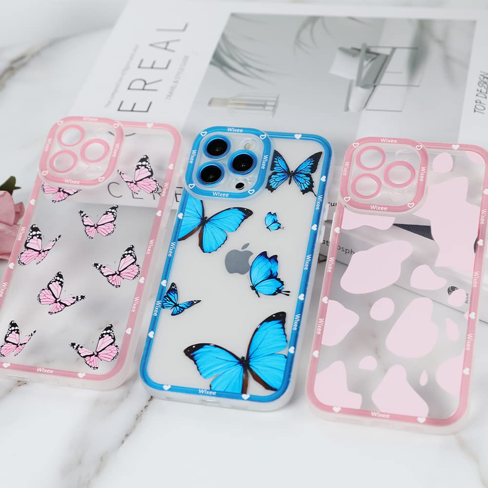 iPhone 13 Pro Max Case with Pink Cow Print for Women Clear Waterproof Dust-Proof Ladies Fashion Design Teen Girls Cute 13 Pro Max Case Anti-Fall Protective Shock Absorption Case