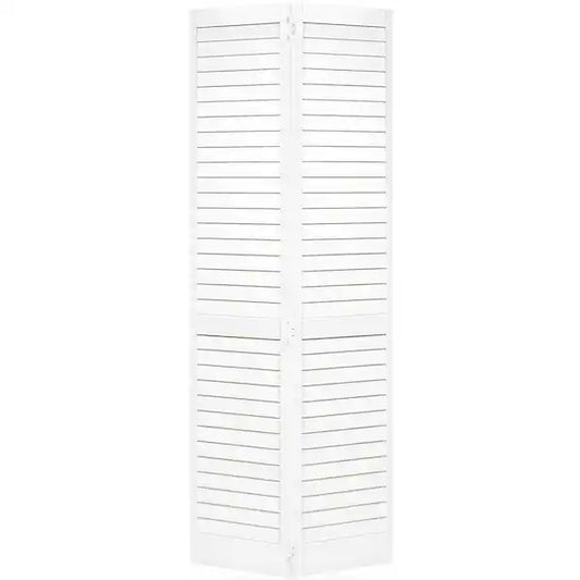 (New) Closet Door, Bi-fold, Louver Louver Plantation Primed White (36x80)