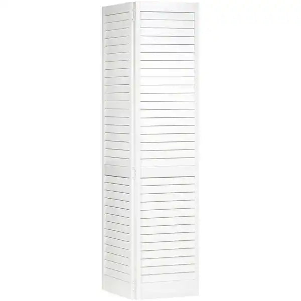 (New) Closet Door, Bi-fold, Louver Louver Plantation Primed White (36x80)