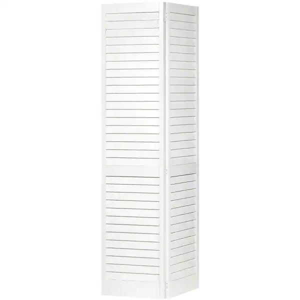 (New) Closet Door, Bi-fold, Louver Louver Plantation Primed White (36x80)