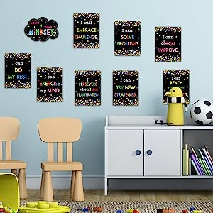 Growth Mindset Posters Classroom Bulletin Board Display Set Positive Sayings What is Your Mindset for Kids School Decoration