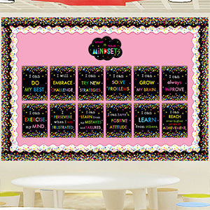 Growth Mindset Posters Classroom Bulletin Board Display Set Positive Sayings What is Your Mindset for Kids School Decoration