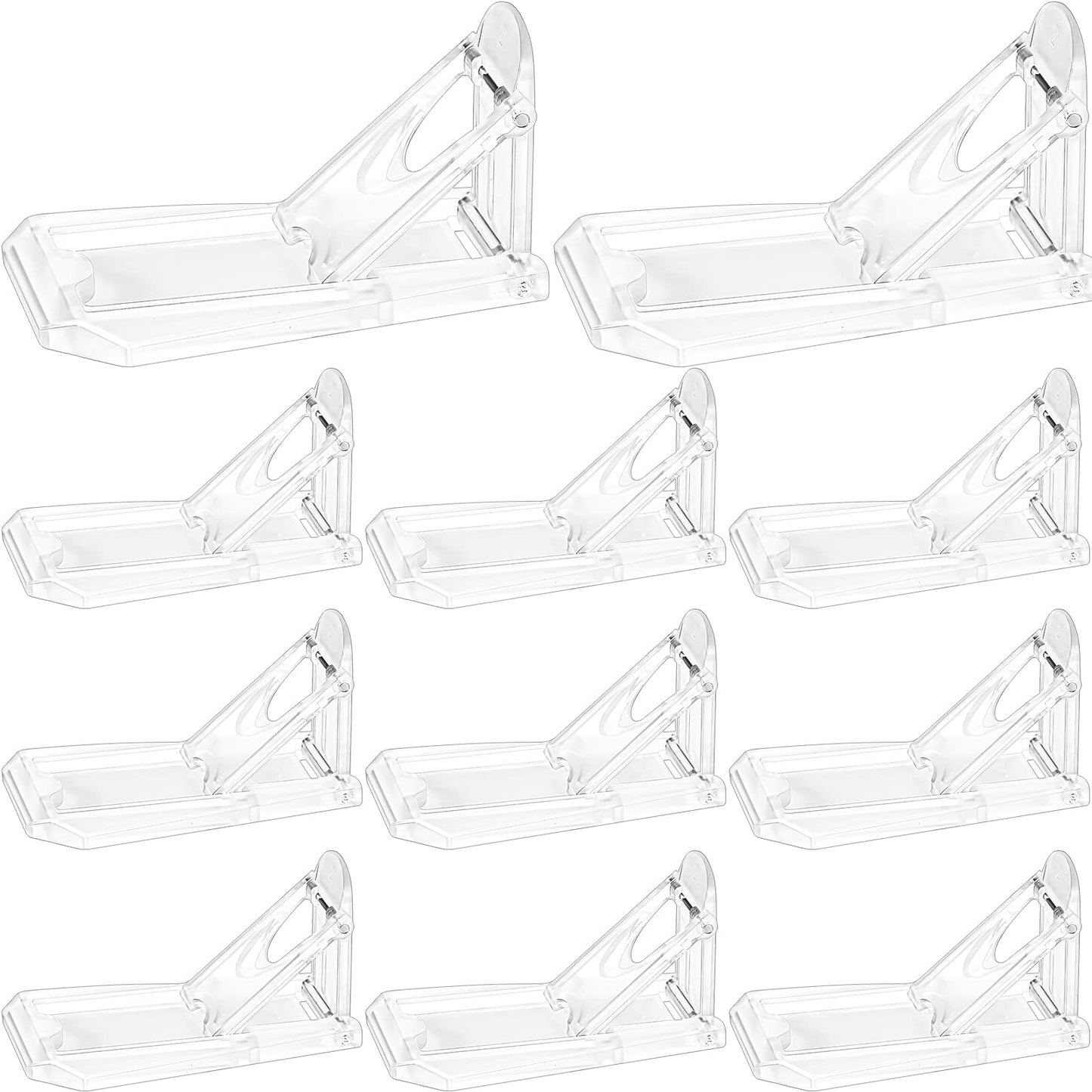 12 Pcs Sliding Door Lock for Child Safety Closet Door Locks Child Baby Proof Locks for Sliding Glass Doors Windows, Closets and Cabinets,Easy Install No Drill Required (Clear)