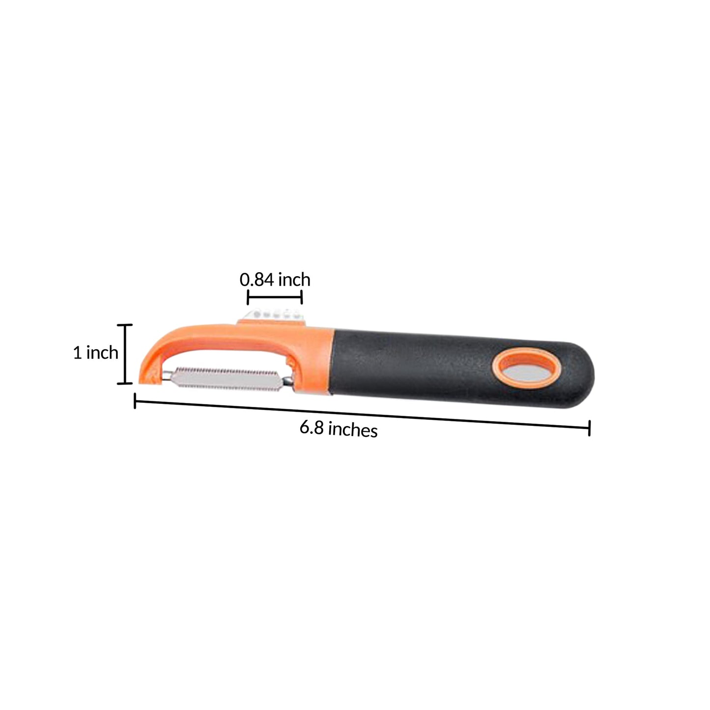 Swivel Peeler, Multifunctional Single Tool, Efficiently Peels and Skins Vegetables and Fruits, Unique Edge Technology, Comfortable Grip, Orange Color