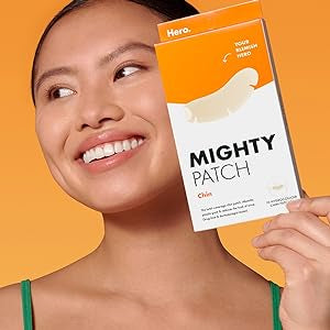 Mighty Patch Chin patch - XL Contoured Hydrocolloid Chin Patch for Blemishes and Pimples, Non-Irritating, Vegan-Friendly, Not Tested on Animals (10 Count)