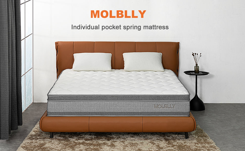 (New) Full Mattress, 10 Inch Cooling-Gel Memory Foam and Individually Pocket Innerspring Hybrid Mattress